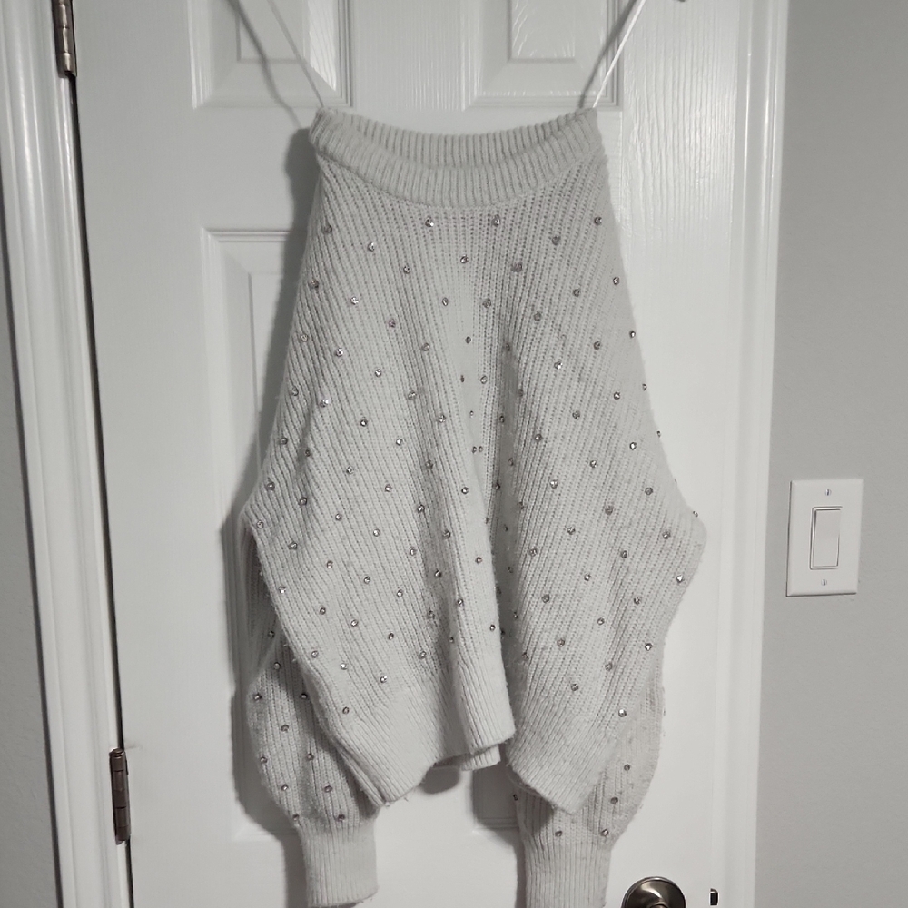 Nine West Cream Sweater with Silver Details